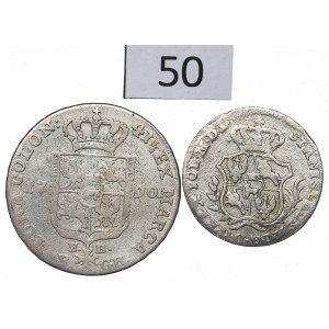 Poniatowski, Half-gold 1766 and two-gold 1790 coins