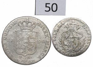 Poniatowski, Half-gold 1766 and two-gold 1790 coins
