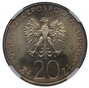 PRL 20 gold 1980 Gift of the Pomeranian - NGC MS66