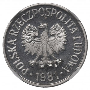 People's Republic of Poland, 20 groschen 1981 - NGC PF67 Cameo