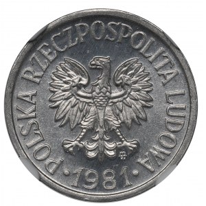 PRL, 10 groszy 1981 - NGC MS66