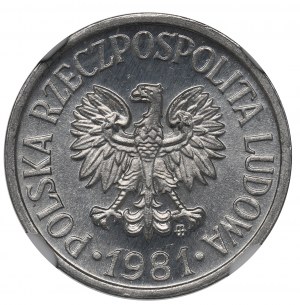 People's Republic of Poland, 10 pennies 1981 - NGC MS66