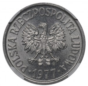 People's Republic of Poland, 20 pennies 1977 - destruct NGC MS64