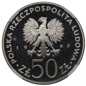 PRL, 50 zloty 1982 Crooked - NGC PF69 Ultra Cameo