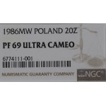 PRL, 20 złotych 1986 - NGC PF69 Ultra Cameo