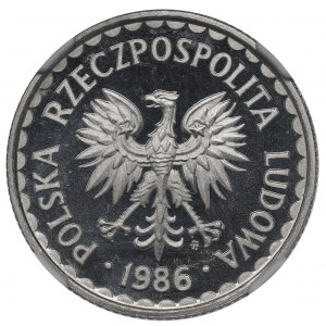 PRL, 1 złoty 1986 - NGC PF68 Ultra Cameo