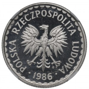 PRL, 1 zloty 1986 - NGC PF68 Ultra Cameo