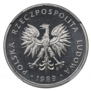PRL, 5 złotych 1989 - NGC PF68 Ultra Cameo