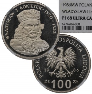 People's Republic of Poland, 100 gold 1986 Elbow - NGC PF68 Ultra Cameo