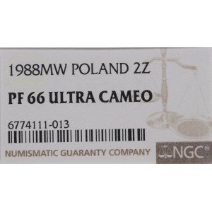 PRL, 2 złote 1988 - NGC PF66 Ultra Cameo