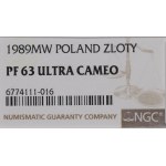 PRL, 1 złoty 1989 - NGC PF63 Ultra Cameo