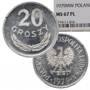 PRL, 20 pennies 1979 - NGC MS67 EN
