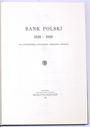 Bank Polski 1828-1928 for the 100th anniversary of the Bank of Poland - reprint