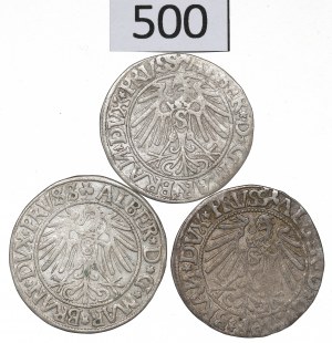 Germany, Preussen, Albrecht Hohenzollern, Lot of groschen 1542-44
