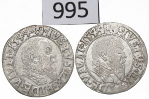 Germany, Preussen, Albrecht Hohenzollern, Lot of groschen 1544