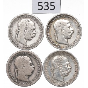 Austria, Lot 1 corona 1893-96