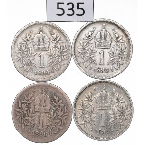 Austria, Lot 1 corona 1893-96