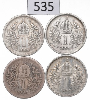 Austria, Lot 1 corona 1893-96