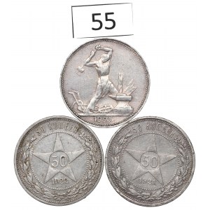 USSR, Lot 50 kopecks 1921-25