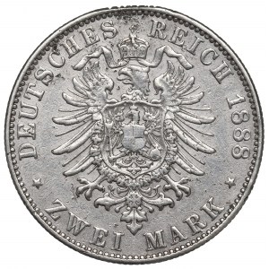 Germany, Preussen, 2 mark 1888