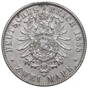 Germany, Preussen, 2 mark 1888