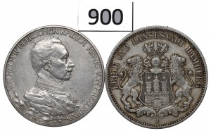 Germany and Hamburg, Lot 3 marks 1909-13