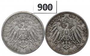 Germany and Hamburg, Lot 3 marks 1909-13
