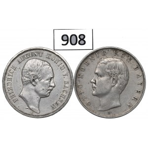 Germany, Bayern and Saxony, Lot 3 marks 1909-10
