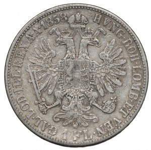 Austria, Franz Joseph I, 1 florin 1858 V