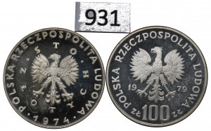 People's Republic of Poland, Set of 100 Gold 1979 and 1974 Sample