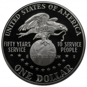 USA, 1 dollar 1991 - USO 50 Years