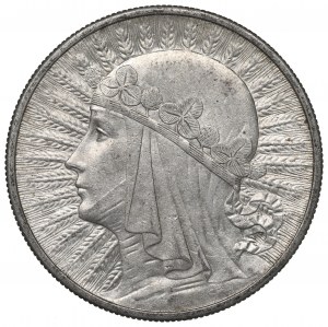 II Republic of Poland, 10 zlotych 1932, Women's Head, London