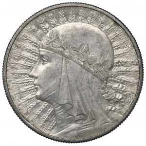 II RP, 10 Zloty 1932 BZM Kopf einer Frau
