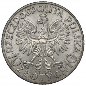 II RP, 10 Zloty 1932 BZM Kopf einer Frau