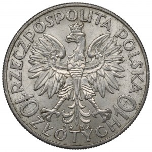 II Republic of Poland, 10 zlotych 1932, Women's Head, London