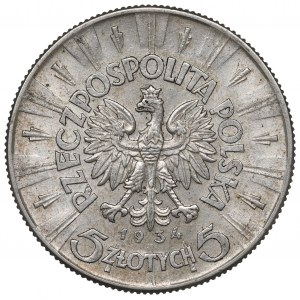 II Republic of Poland, 5 zloty 1934 Pilsudski