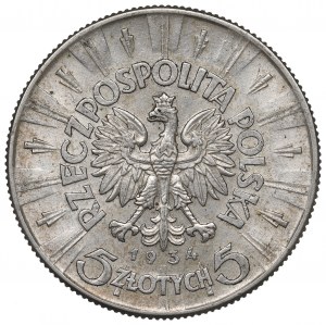 II Republic of Poland, 5 zloty 1934 Pilsudski