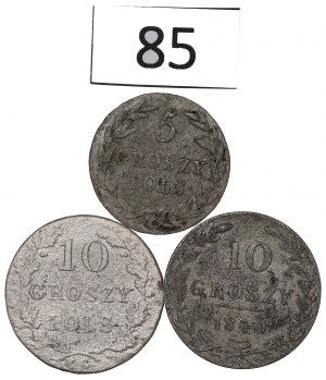 Poland under partition, Set of 5-10 pennies - including 1831