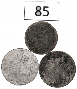 Poland under partition, Set of 5-10 pennies - including 1831