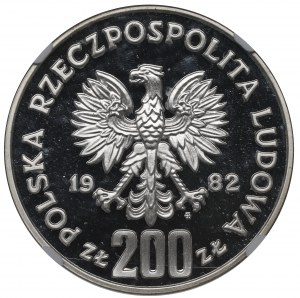 People's Republic of Poland, 200 zloty 1982 - Boleslaw the Crook NGC PF68 Ultra Cameo