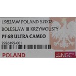 PRL, 200 złotych 1982 - Bolesław Krzywousty NGC PF68 Ultra Cameo