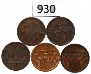 Czechoslovakia, Lot 10 heller 1923-35