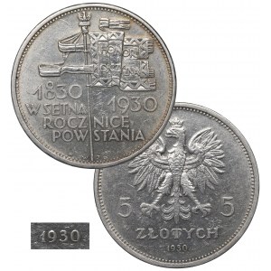 II Republic of Poland, 5 zloty 1930 November uprising