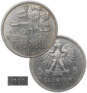 II Republic of Poland, 5 zloty 1930 November uprising