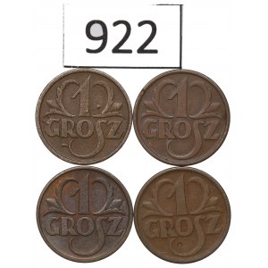II RP, Zestaw 1 grosz 1933-38