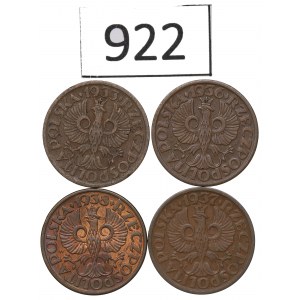 II RP, Zestaw 1 grosz 1933-38