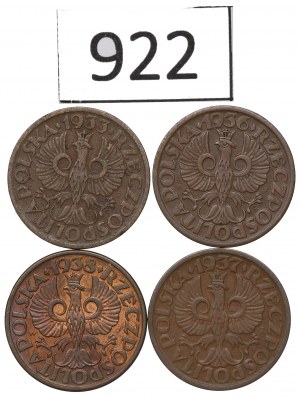 Second Republic, Set of 1 penny 1933-38