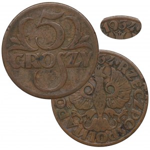 II Republic of Poland, 5 groschen 1934