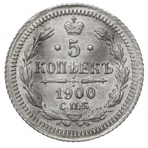 Russia, Nicholas II, 5 kopecks 1900