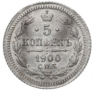 Russia, Nicholas II, 5 kopecks 1900